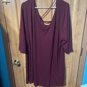 Heartsout plus burgundy top 3xl